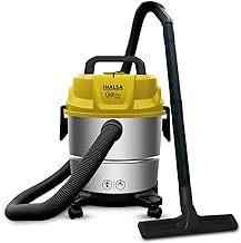 INALSA Wet & Dry Vacuum Cleaner for Home|1400 Watt & 20 Kpa Suction|15 Liters|7 Meters Hose|Steel Tank with 3in1 Multifunction Wet/Dry/Blowing& Hepa Filtration |1Yr Warranty,(Yellow/Silver) MicroWd15